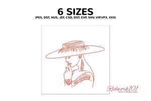 Beautiful Women Wearing Summer Hat