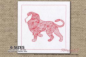 Zentangle Stylized Lion