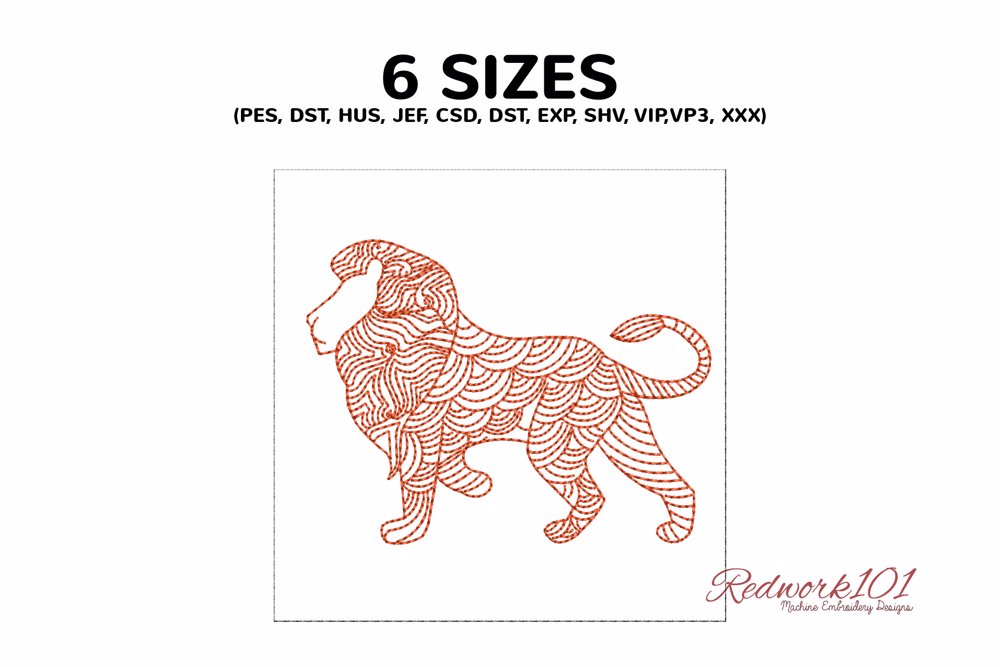 Zentangle Stylized Lion