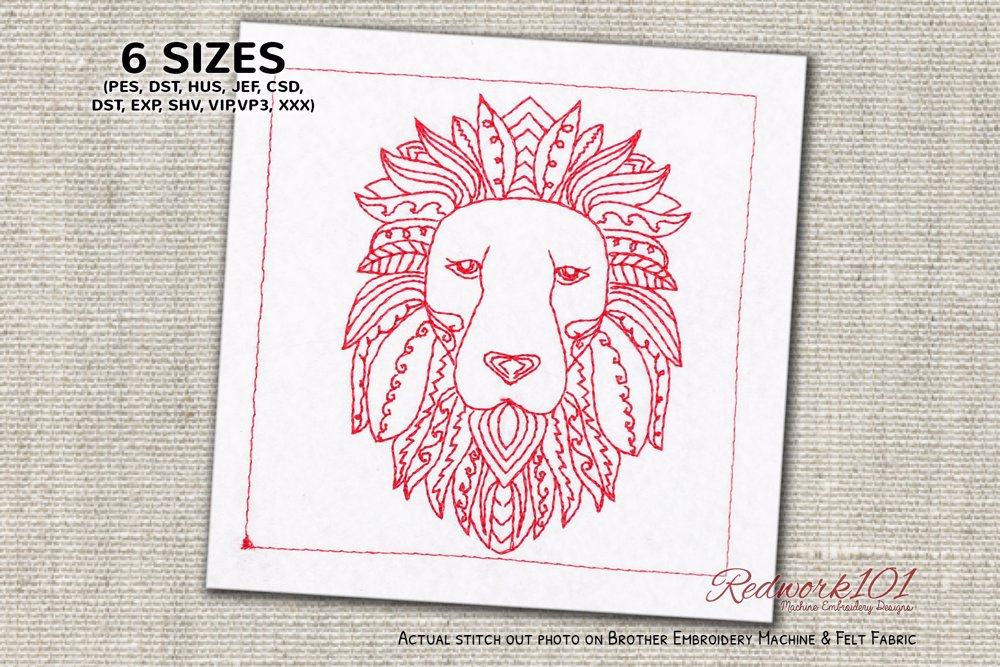 Mandala Patterned Lion Head