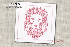 Mandala Patterned Lion Head