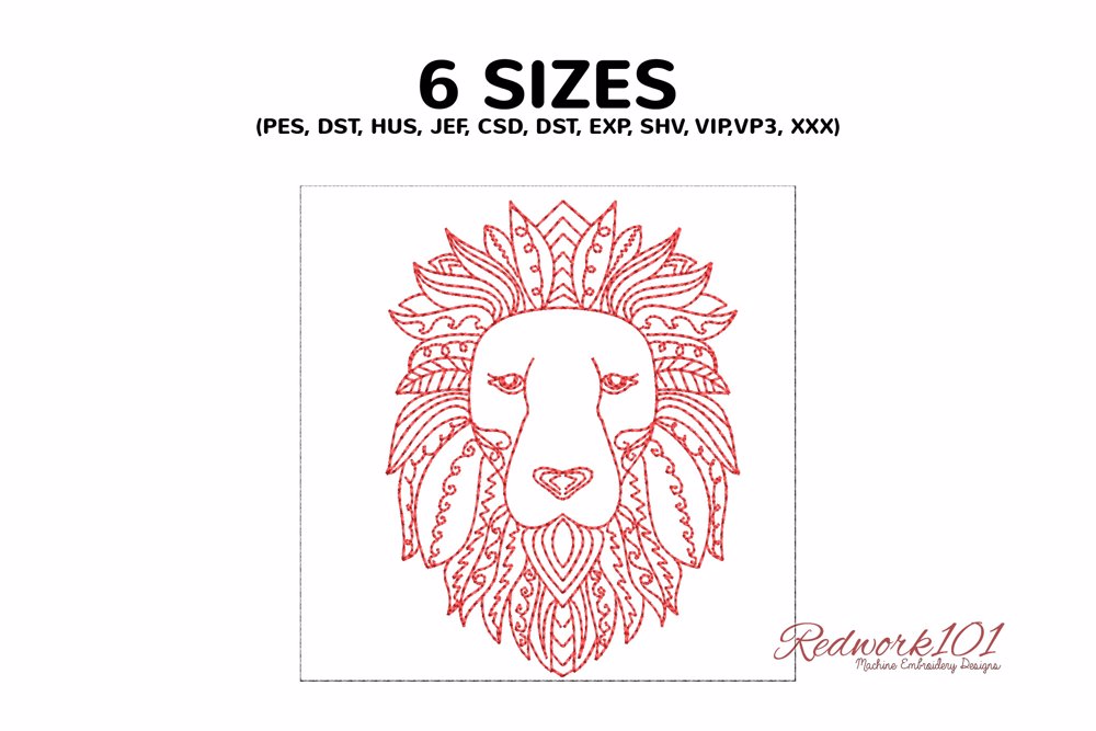 Mandala Patterned Lion Head