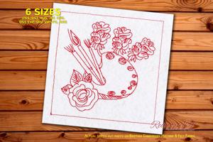 Floral Pattern with Brush Palette