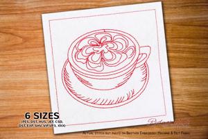 Coffee with Floral Pattern
