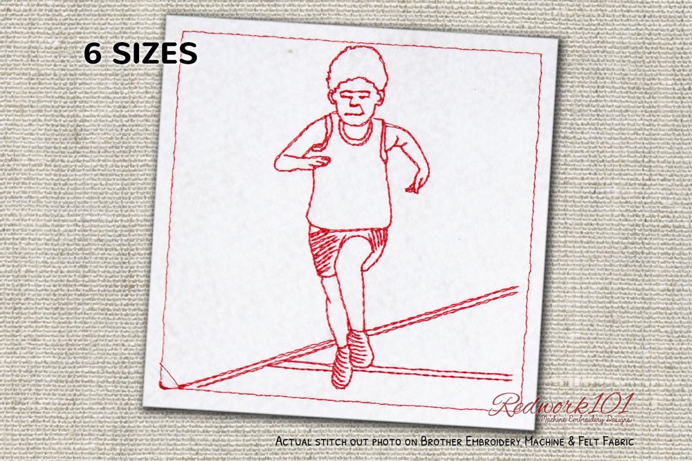 Runner running on track