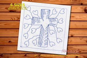 Easter Cross with Hearts