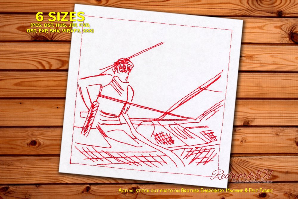 Fisherman on Wooden Boat