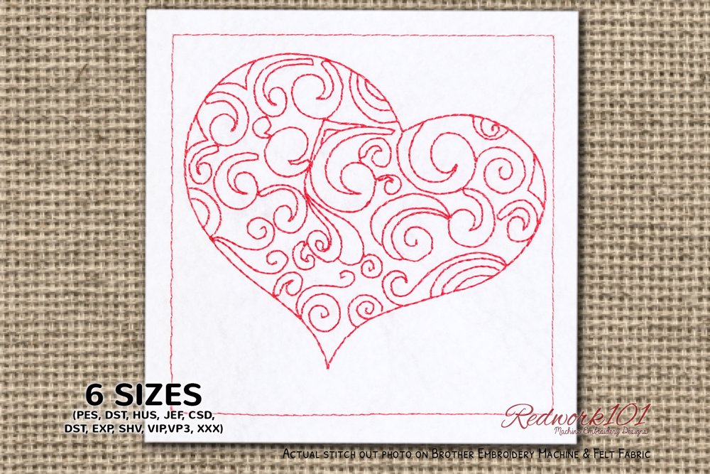 Heart with Swirl Pattern