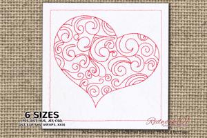 Heart with Swirl Pattern