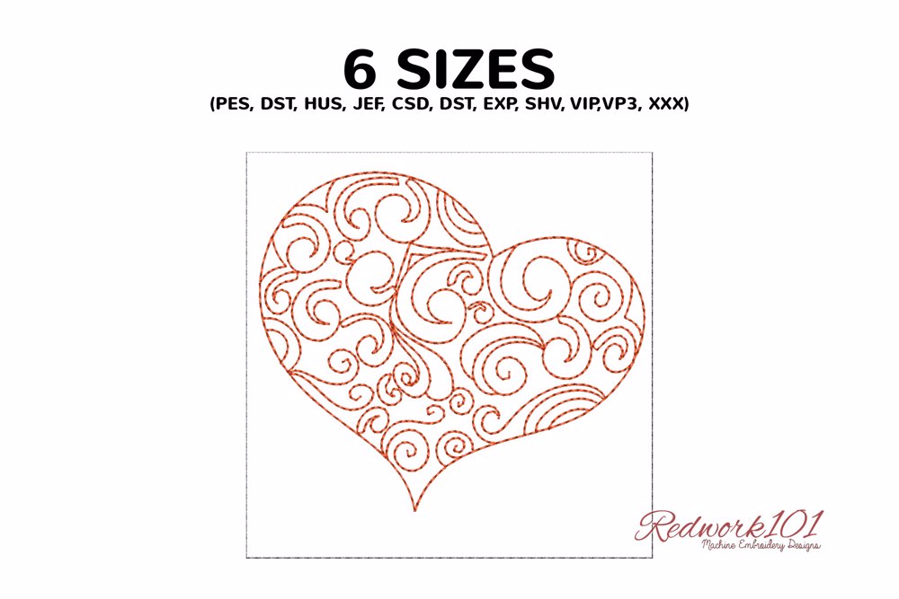 Heart with Swirl Pattern