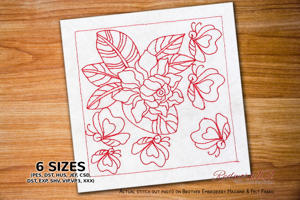 Attractive Blooming Rose with Butterfly