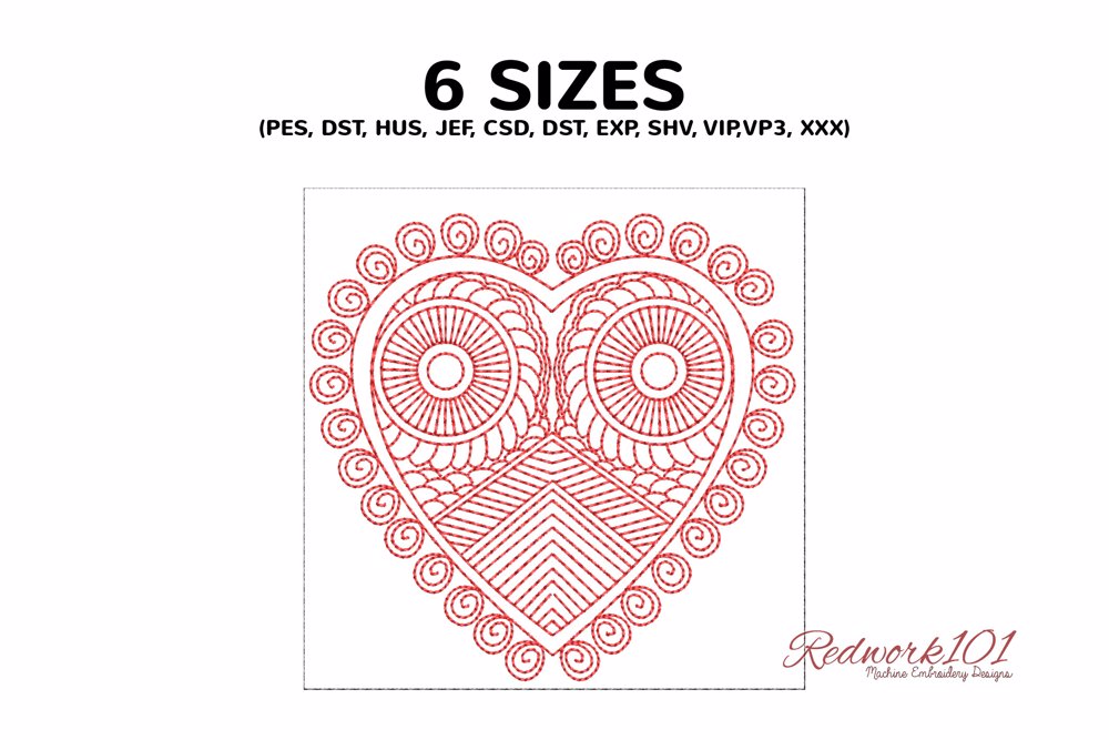 Heart Shape Mandala Owl