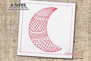 Moon Zentangle Pattern