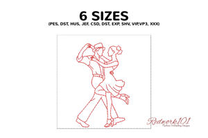 Passionate Couple Dancing Tango