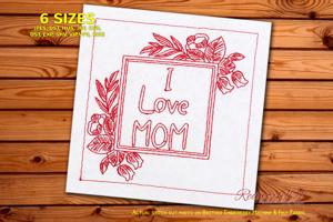 I Love MOM Square Frame