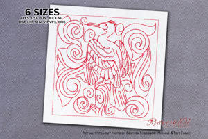 Pretty Frigatebird With Abstract Pattern