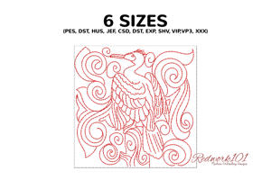 Pretty Frigatebird With Abstract Pattern