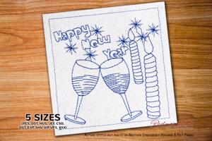 Wine Glass Celebration of New Year
