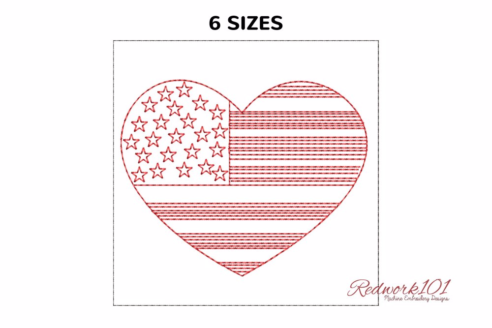 Love 4th July Heart Shape