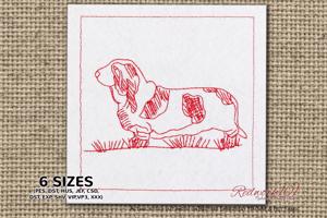 Basset Hound Dog Side View