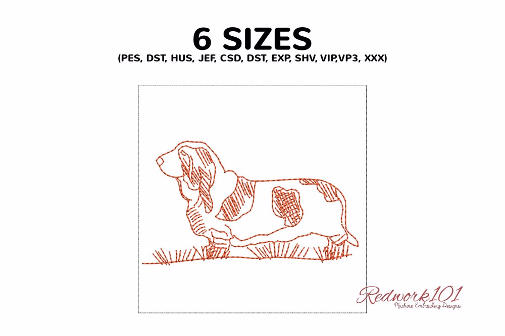 Basset Hound Dog Side View