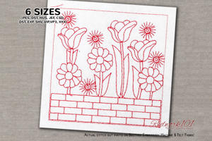 Sweet Tulip Flowers Behind The Wall