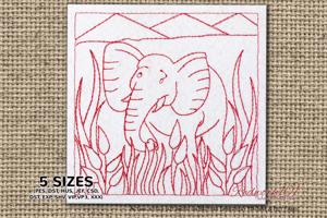 Elephant In Grassland