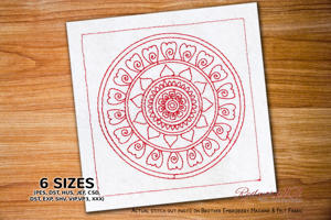 Pleasant Round Floral Mandala