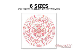 Pleasant Round Floral Mandala