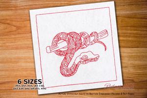 Snake with Zentangle Pattern