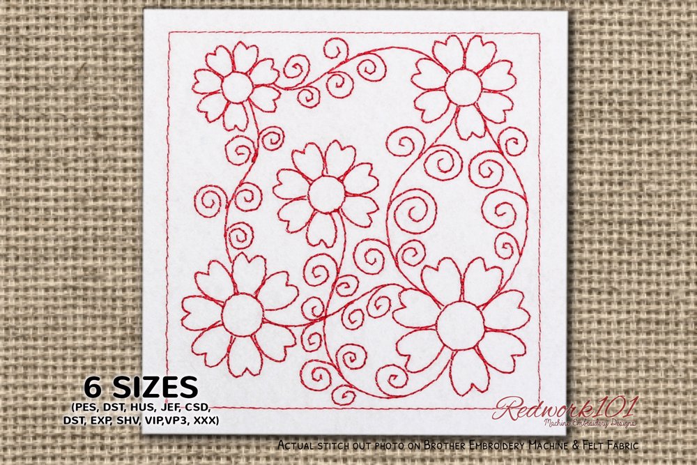 Seamless flower quilt design