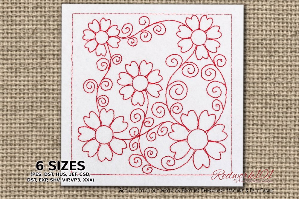 Seamless flower quilt design