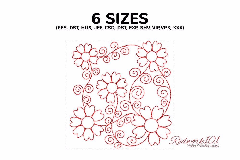 Seamless flower quilt design