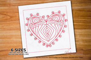 Adorable Heart With Abstract Pattern