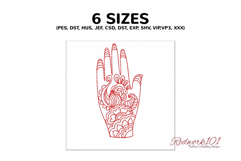 Floral Palm Henna Design