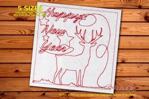Reindeer New Year Card