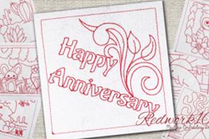 Swirl Design with Happy Anniversary